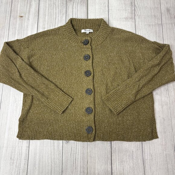 Madewell Sweaters - Madewell Green Speckled Cardigan Size XXS